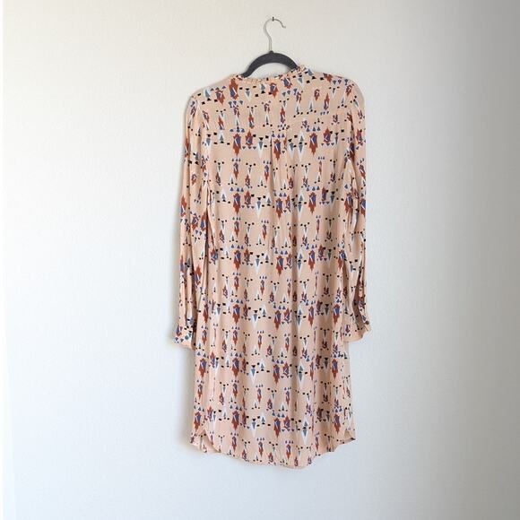 Anthropologie Dolan Left Coast Printed A-line Midi Roll Tab Sleeve Dress, size S - Picture 2 of 10